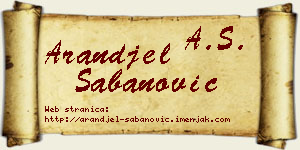 Aranđel Šabanović vizit kartica